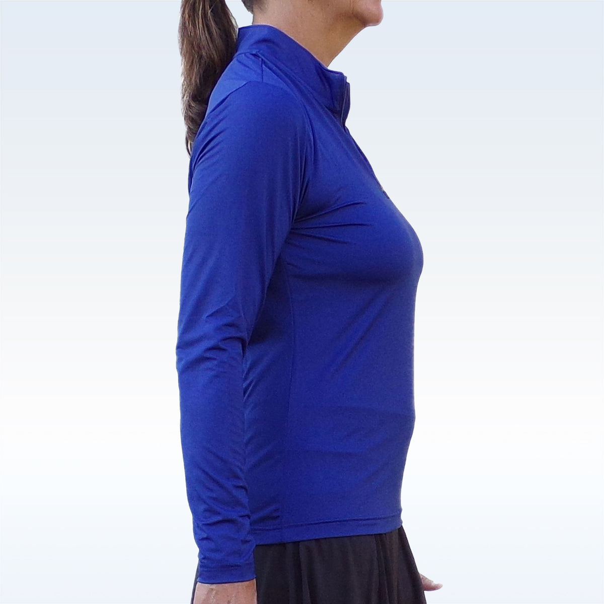 Navy 1/4 Zip Pullover – pickleball apparel side view