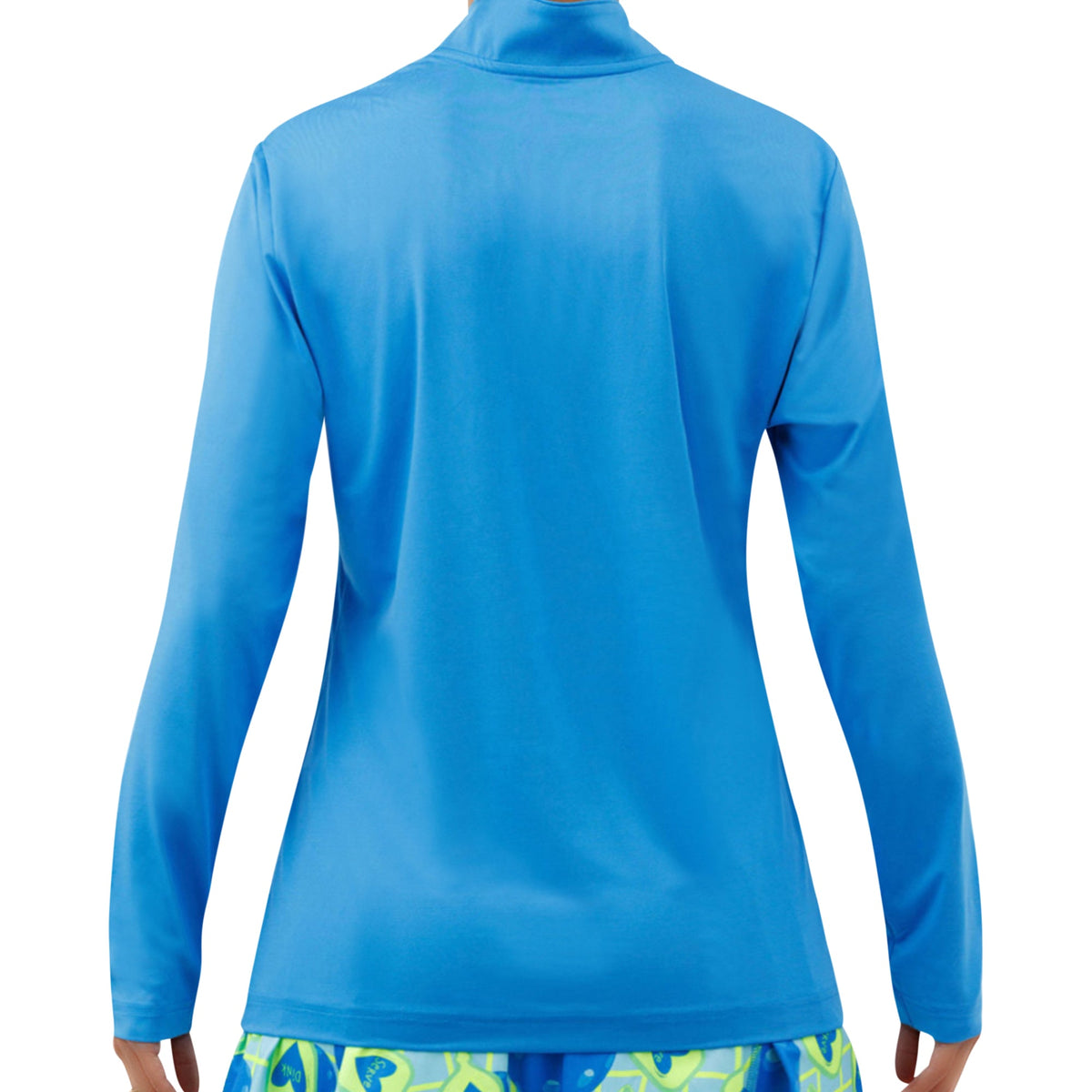 Electric Blue 1/4 Zip Pullover – pickleball apparel front view