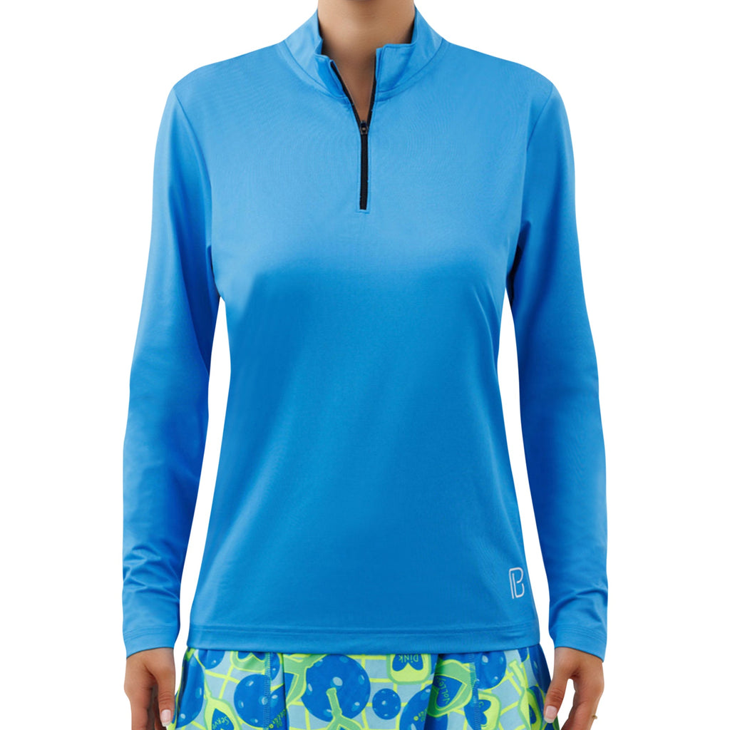 Electric Blue 1/4 Zip Pullover – pickleball apparel