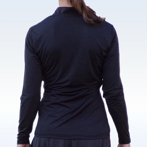 Black 1/4 Zip Pullover – pickleball apparel front view