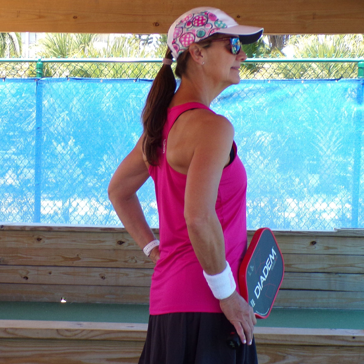 Pink Racerback Tank – pickleball apparel