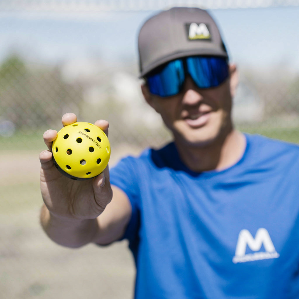 Moment Spinmasters 2-Color Indoor/Outdoor Balls for Pickleball Training front view