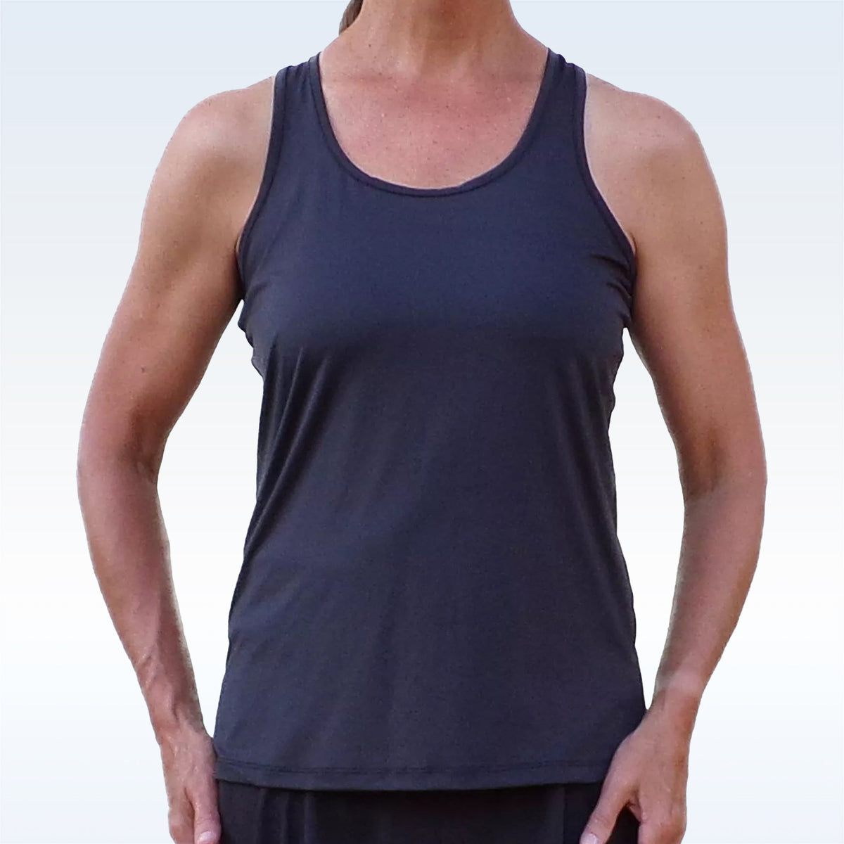 Black Racerback Tank – pickleball apparel