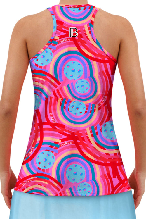 Circle Racerback Tank – pickleball apparel front view