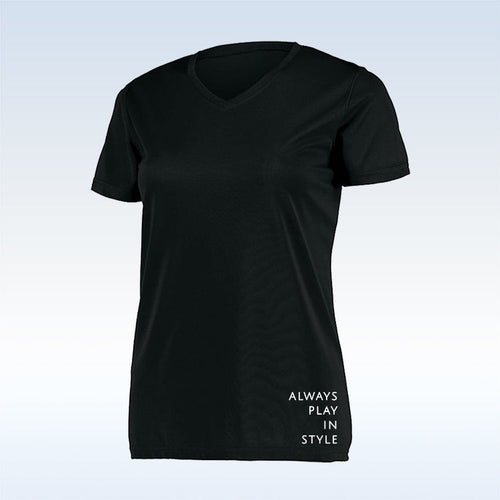 Black Short Sleeve V-Neck Tee – pickleball apparel
