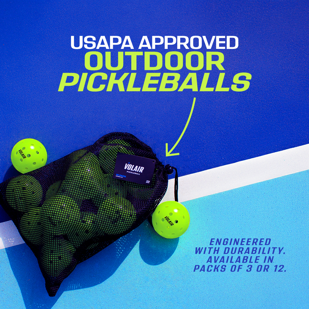 Volair Outdoor Pickleballs front view