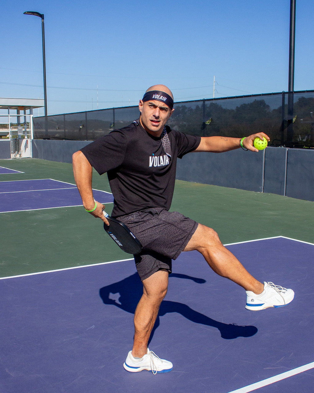 Volair T-Shirt – Black – pickleball apparel side view