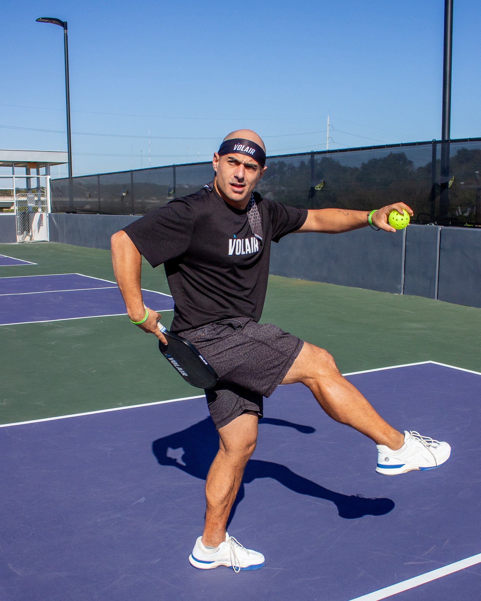Volair T-Shirt – Black – pickleball apparel side view