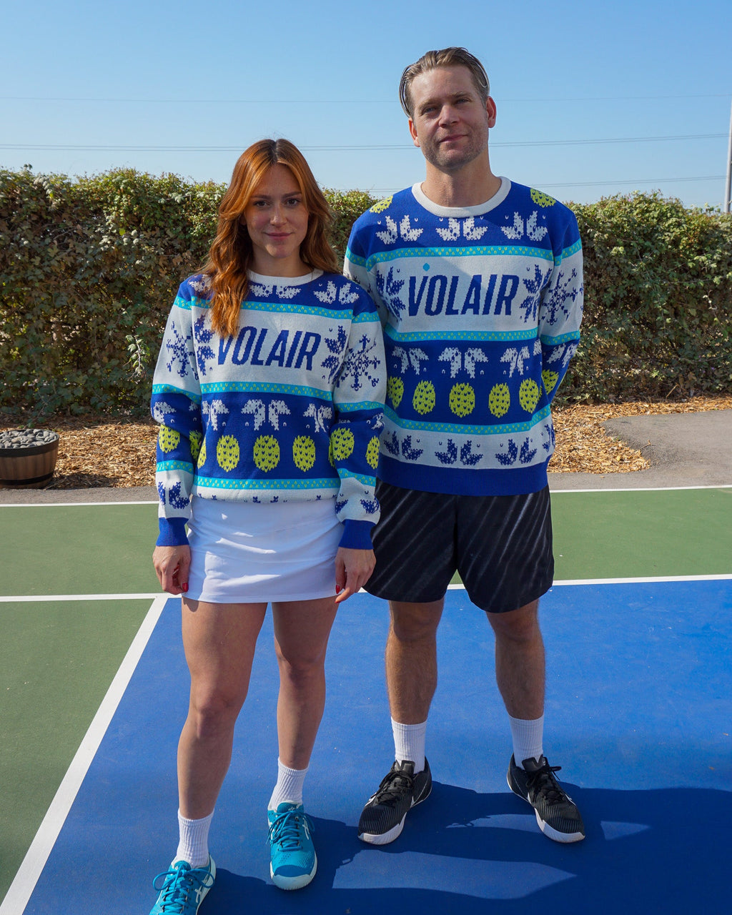 Volair Holiday Sweater – pickleball apparel back view
