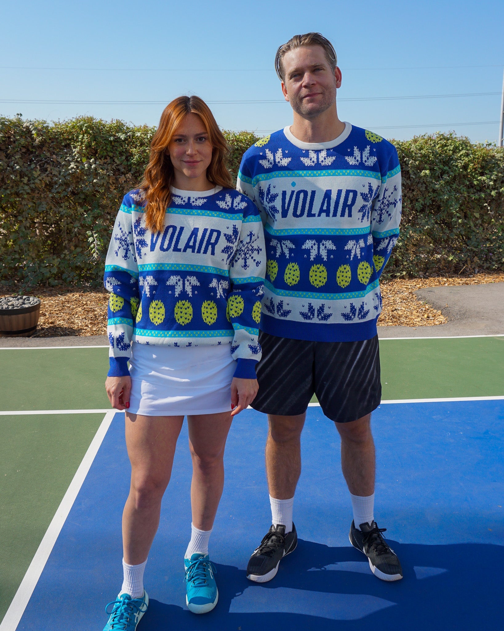 Volair Holiday Sweater – pickleball apparel back view