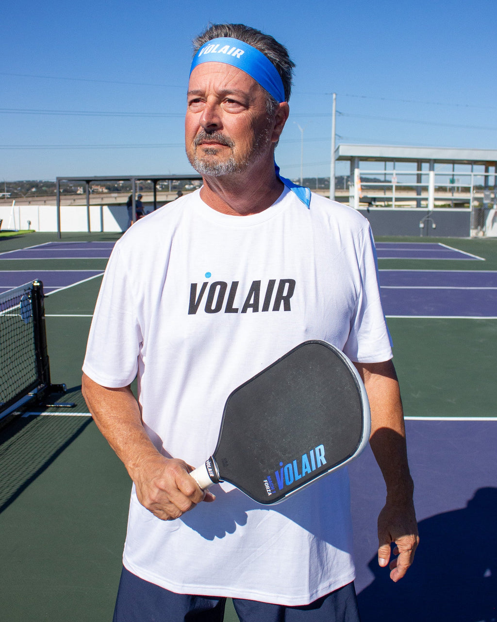 Volair T-Shirt – White – pickleball apparel front view