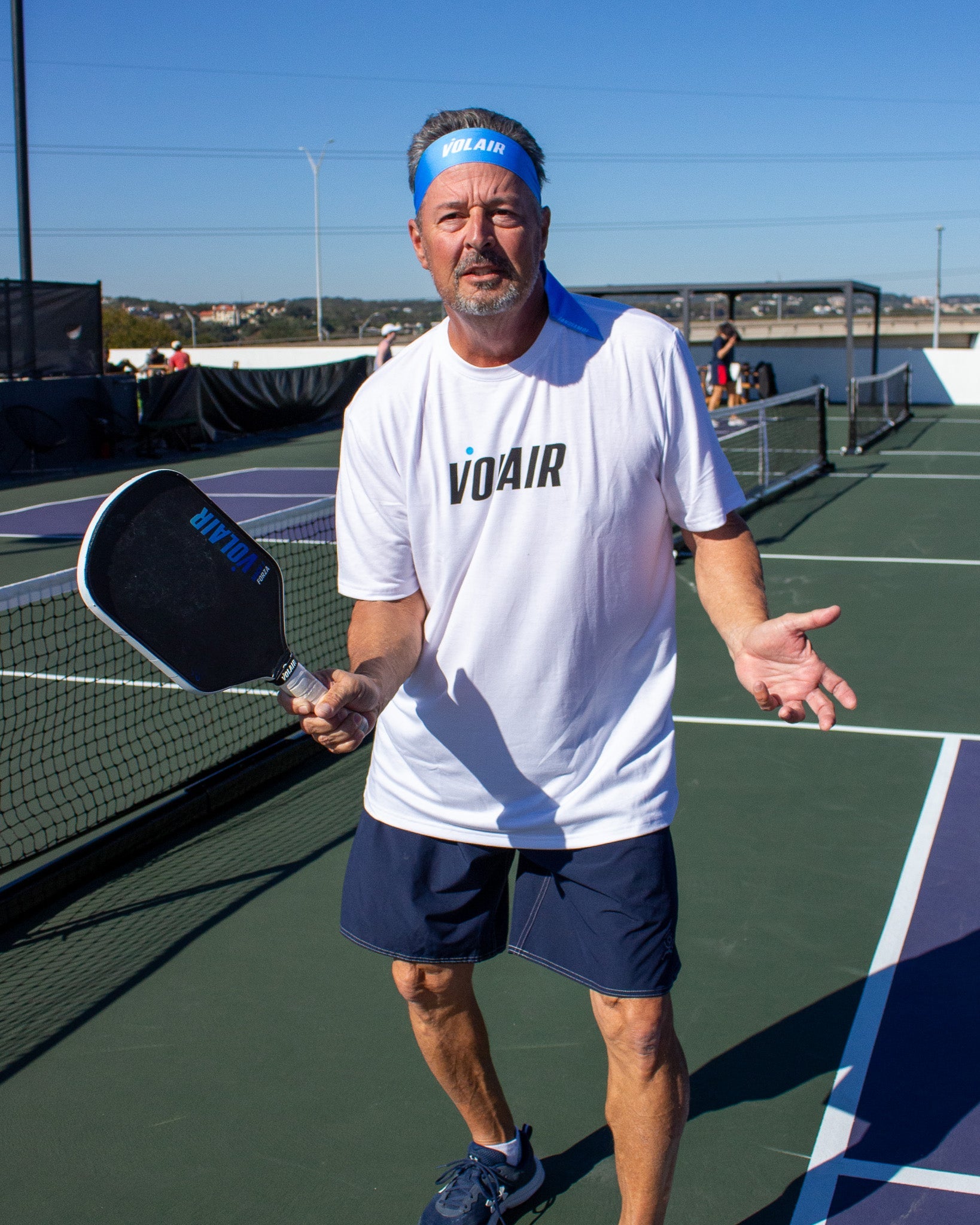 Volair T-Shirt – White – pickleball apparel side view