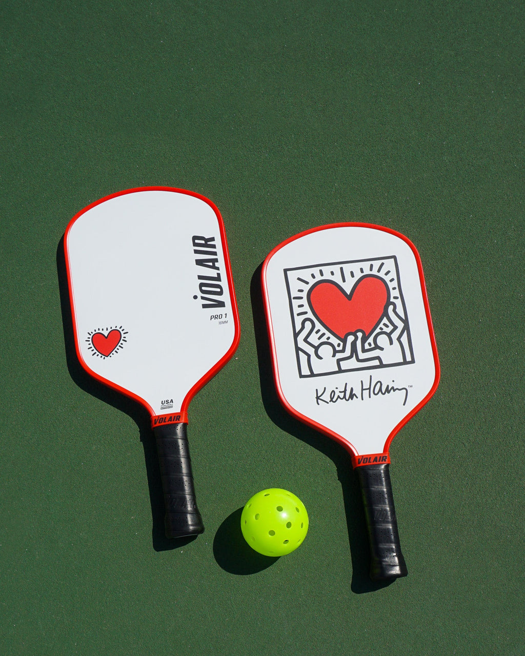 Pro 1 Pickleball Paddle 16mm: Keith Haring #1 front view
