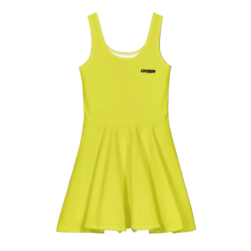 CROWN ATHLETICA /// Court Dress (YELLOW) – pickleball apparel front view