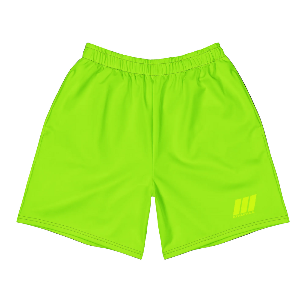 CROWN ATHLETICA™ /// Logo Short (ATOMIC LIME) – pickleball apparel front view