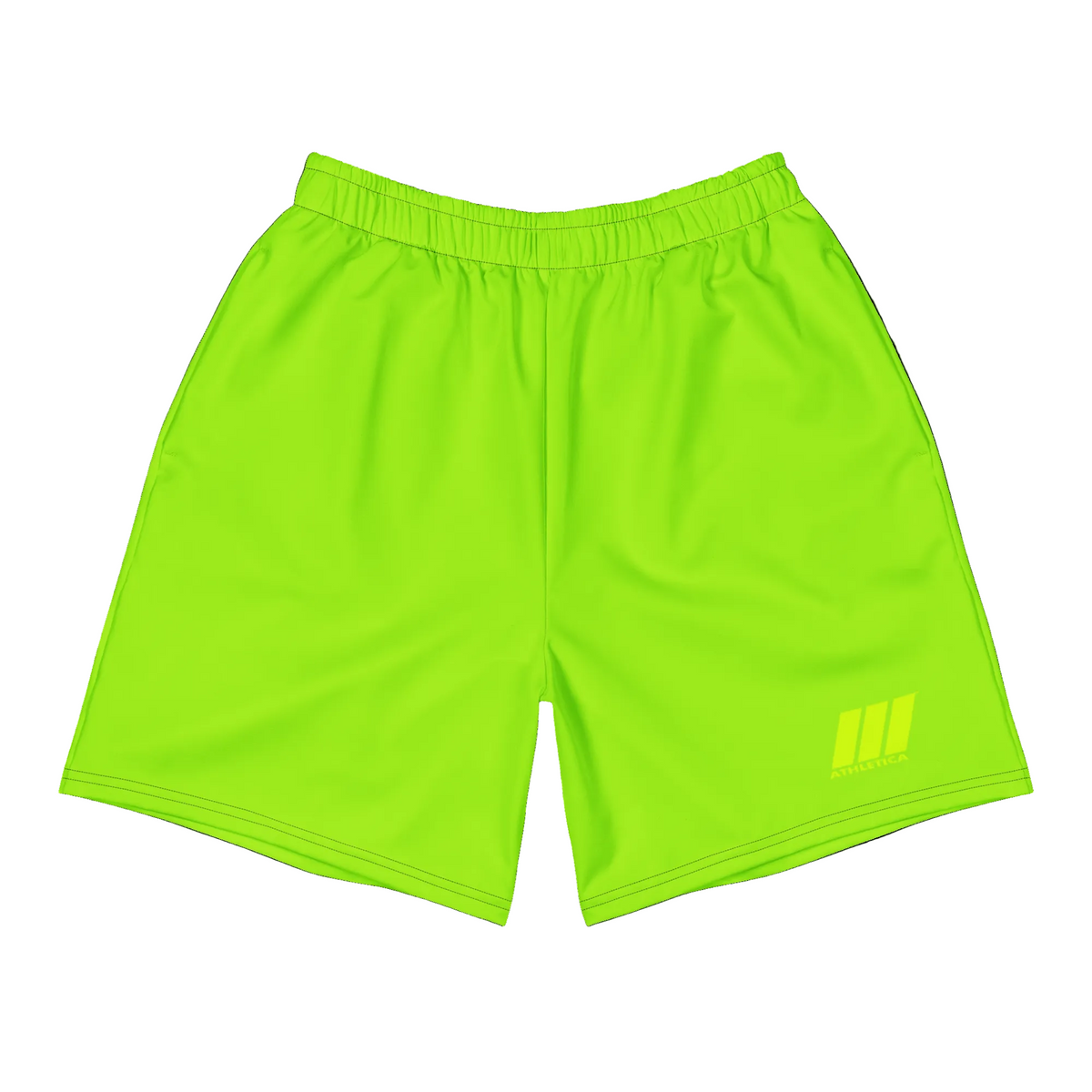 CROWN ATHLETICA™ /// Logo Short (ATOMIC LIME) – pickleball apparel front view