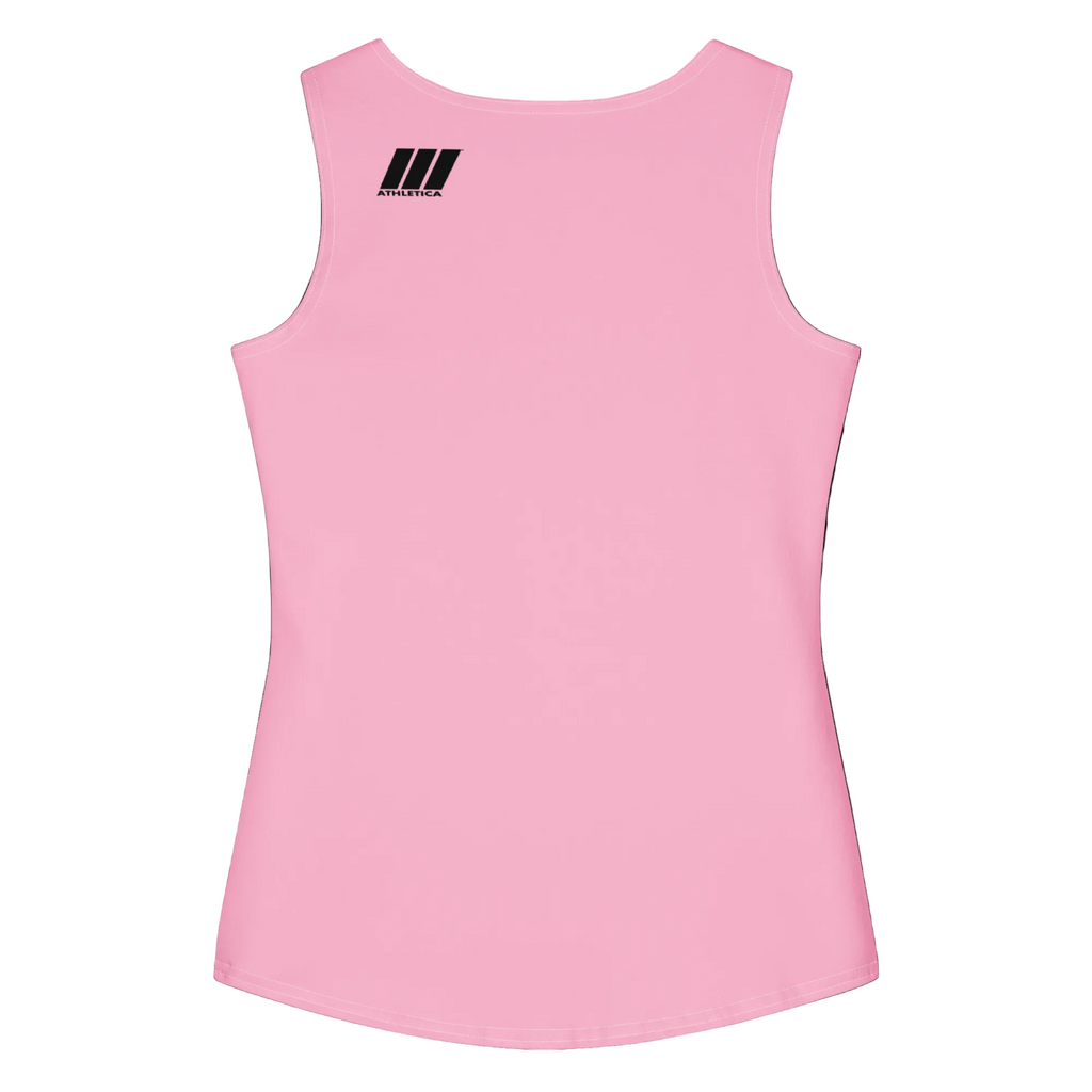 CROWN ATHLETICA /// Women's Tank (PINK) – pickleball apparel back view