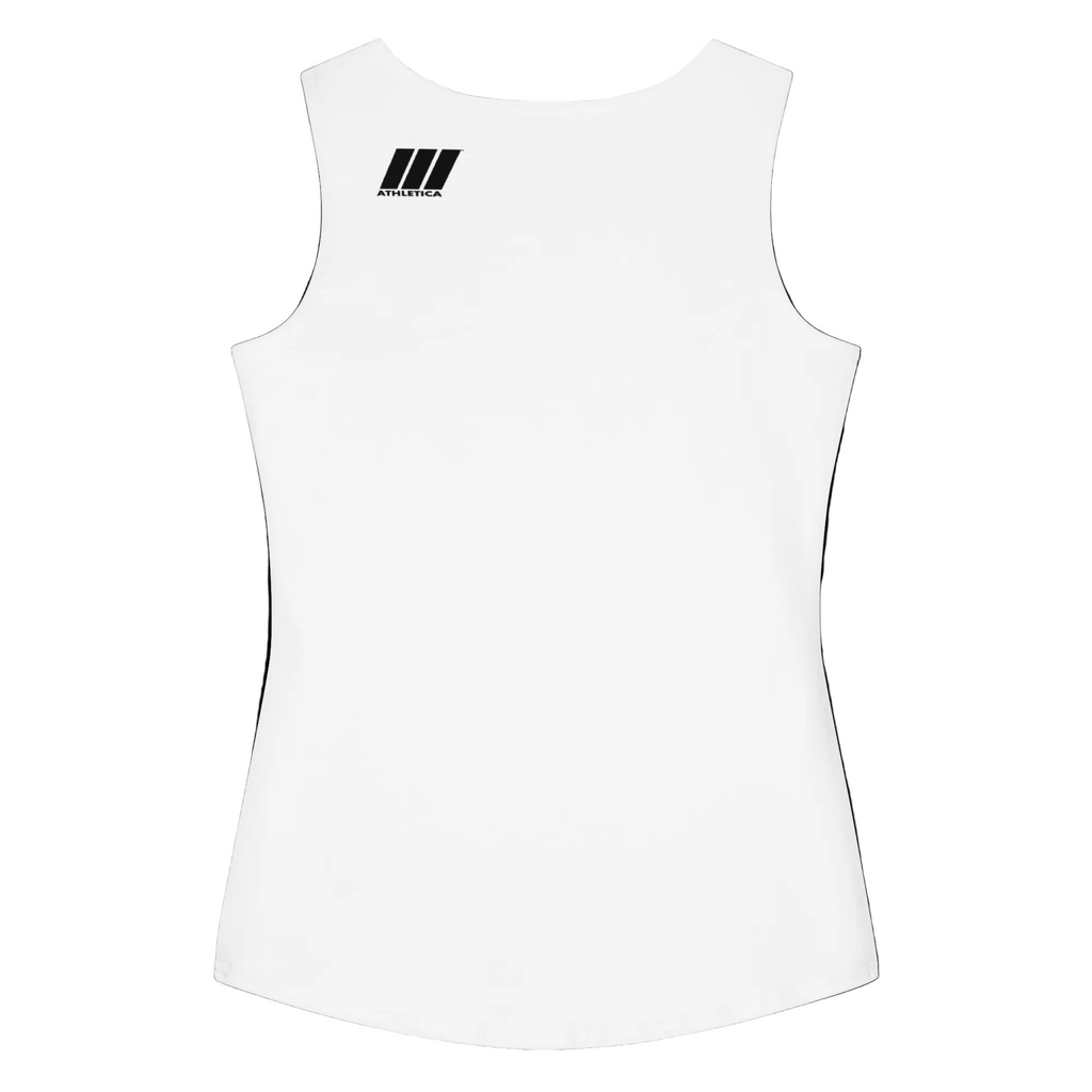 CROWN ATHLETICA /// Women's Tank (WHITE) – pickleball apparel detail