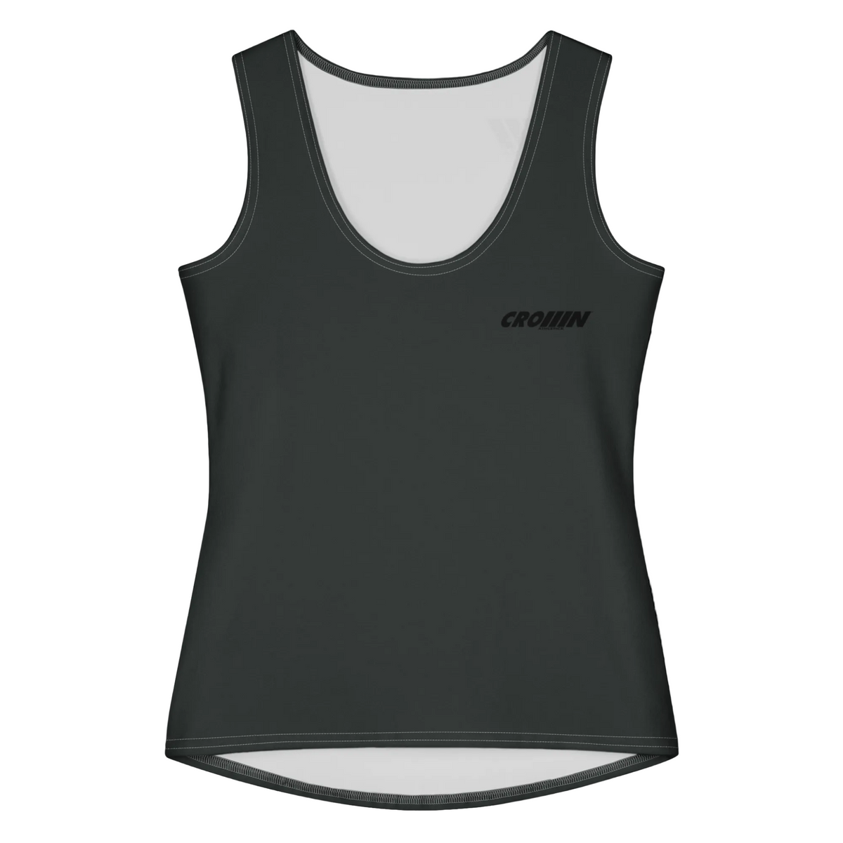 CROWN ATHLETICA /// Women's Tank (CHARCOL) – pickleball apparel front view