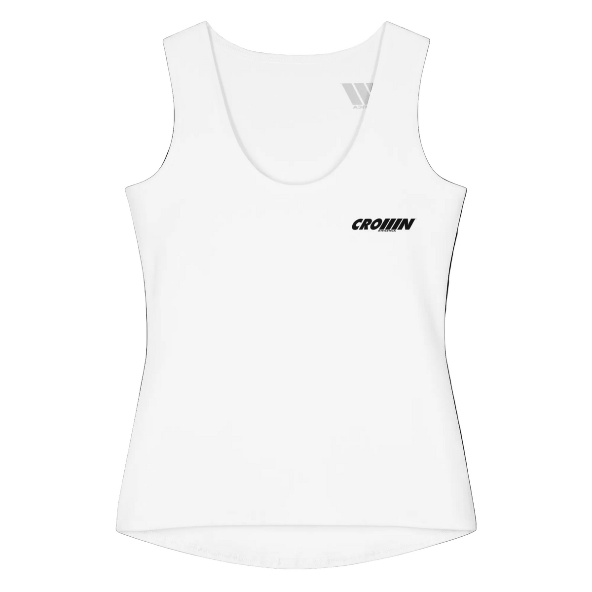 CROWN ATHLETICA /// Women's Tank (WHITE) – pickleball apparel front view