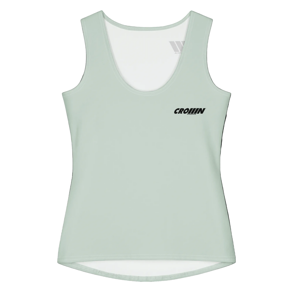 CROWN ATHLETICA /// Women's Tank (GREEN) – pickleball apparel front view