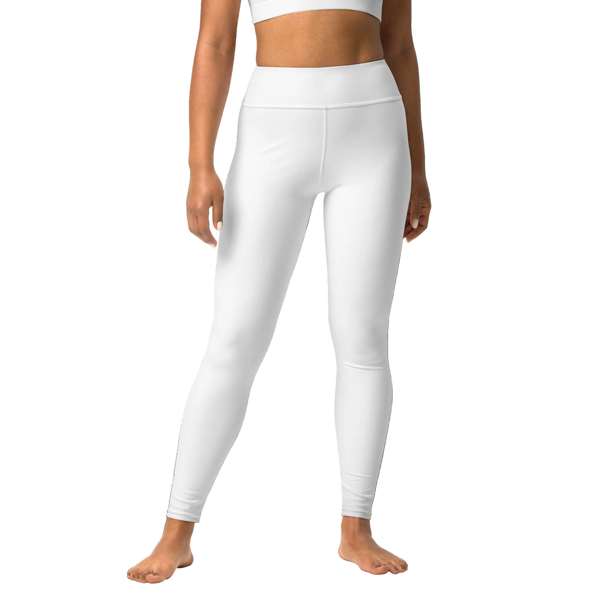 CROWN ATHLETICA /// Women's Leggings (WHITE) – pickleball apparel back view
