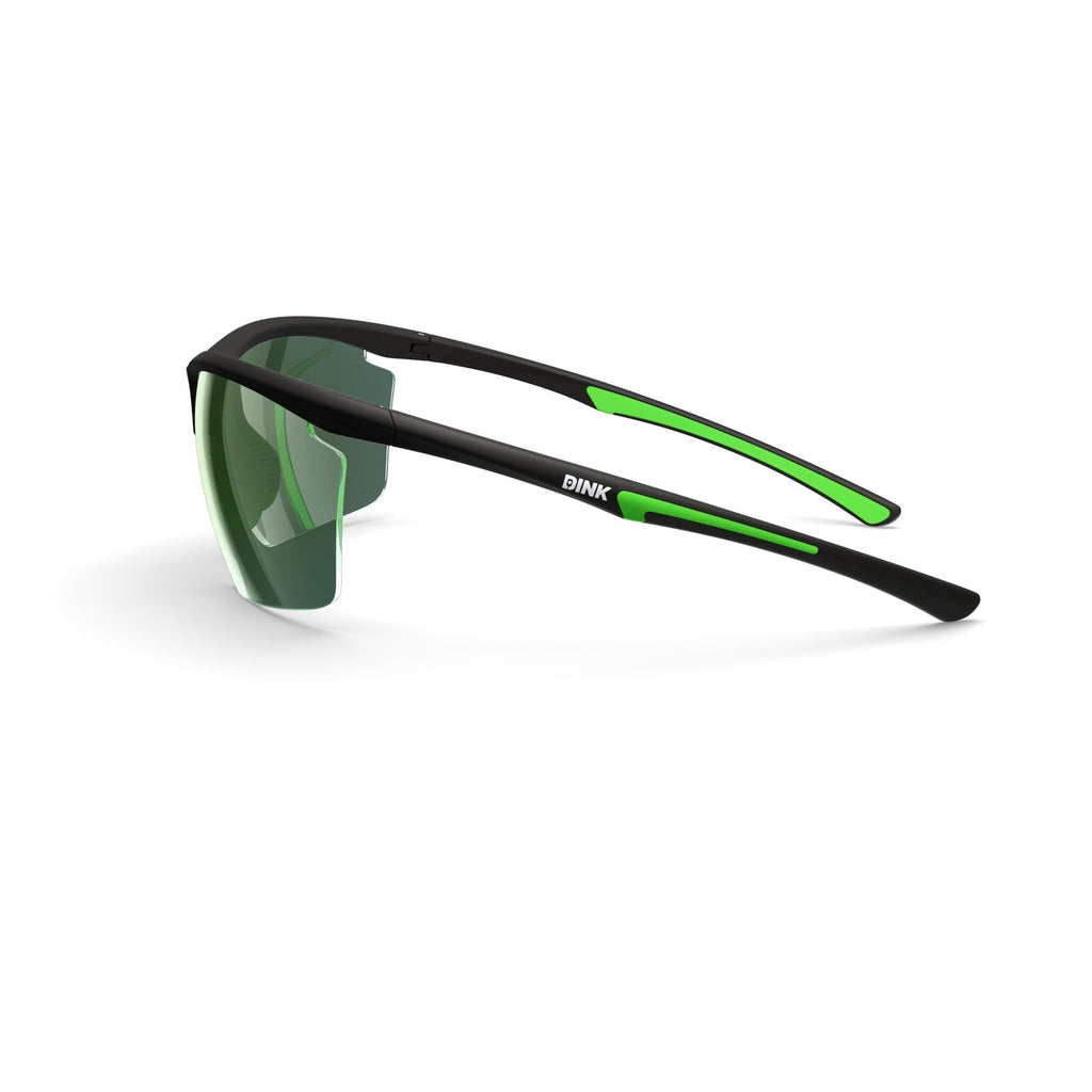 Daytona Petite Large Pickleball Sunglasses - Black/Green