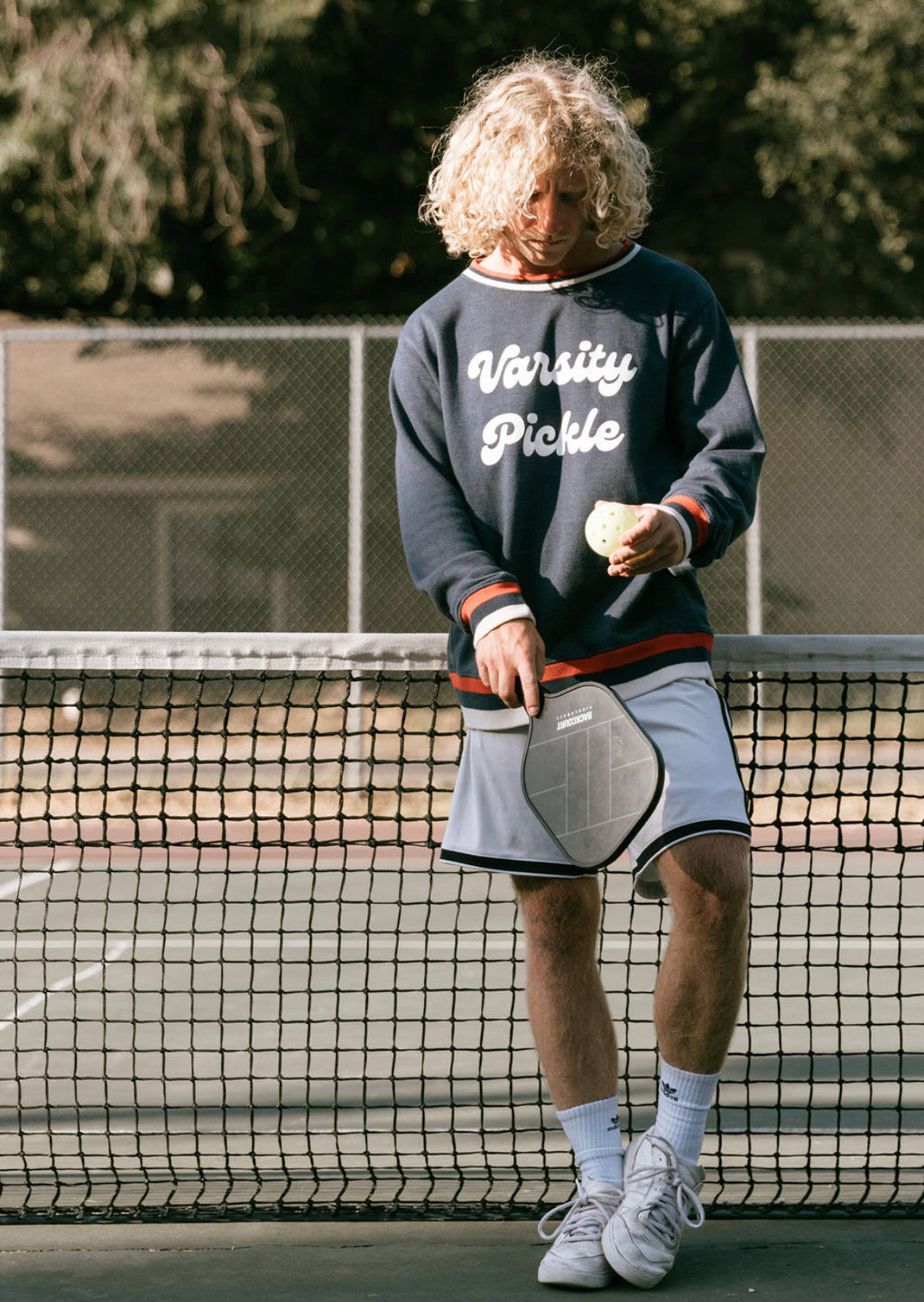 The Oversized Vintage Varsity Pickleball Sweatshirt (Unisex) detail