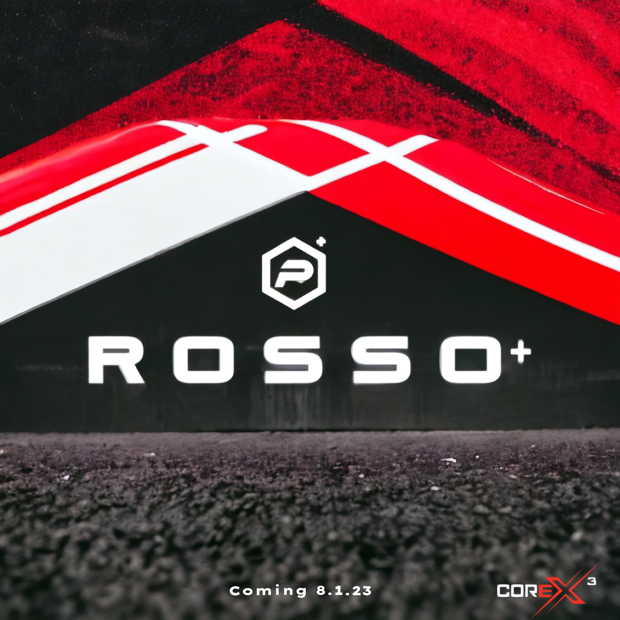ROSSO+ COREx3 – pickleball paddle back view