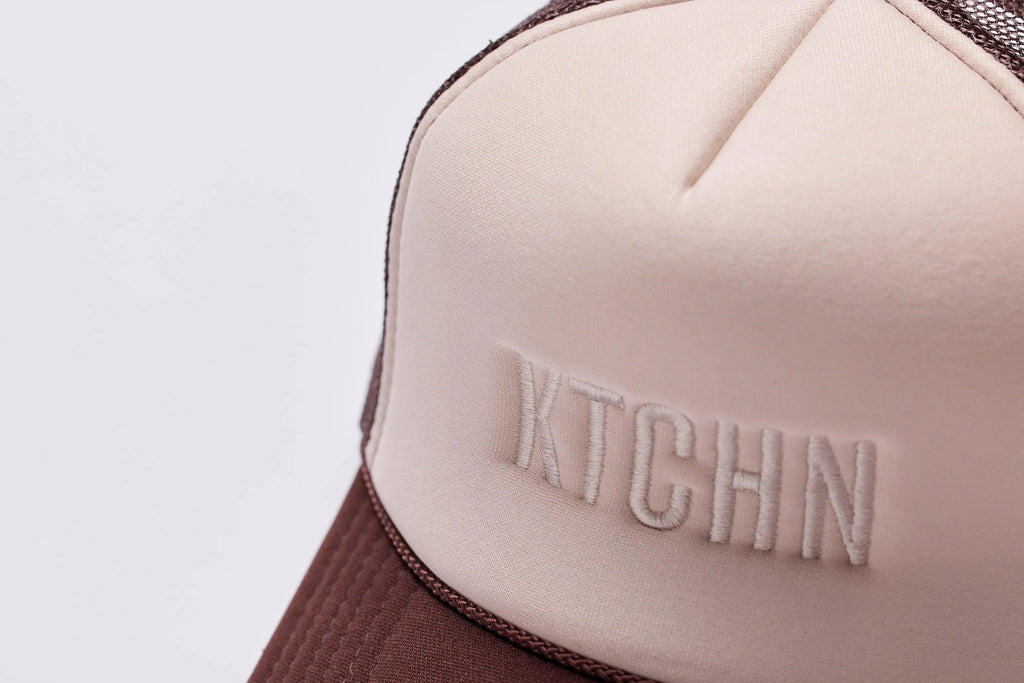 KTCHN Logo Foam Pickleball Trucker in use