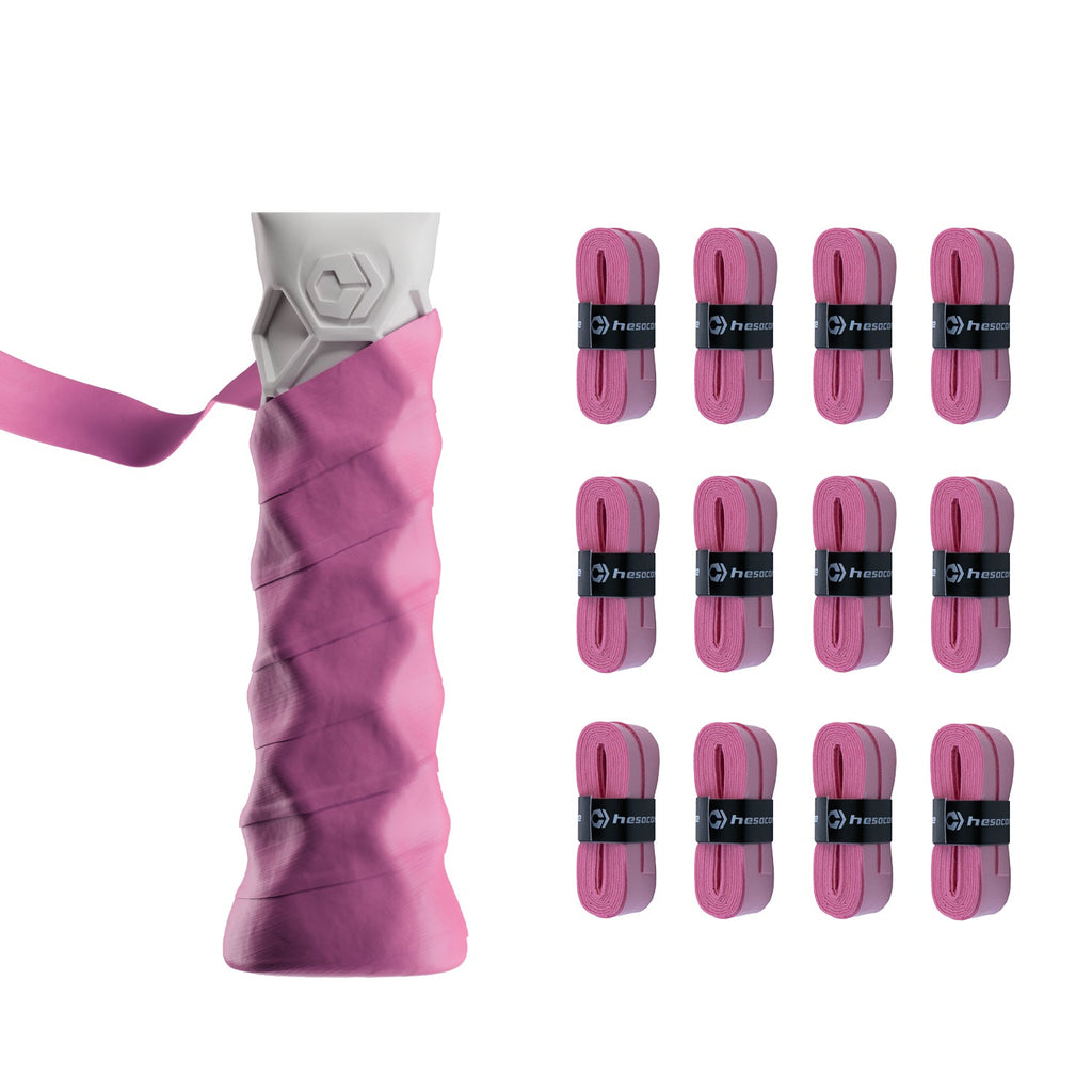 Hesacore Hesatac Overgrip – Pink (6 & 12 Pack) – pickleball accessory front view
