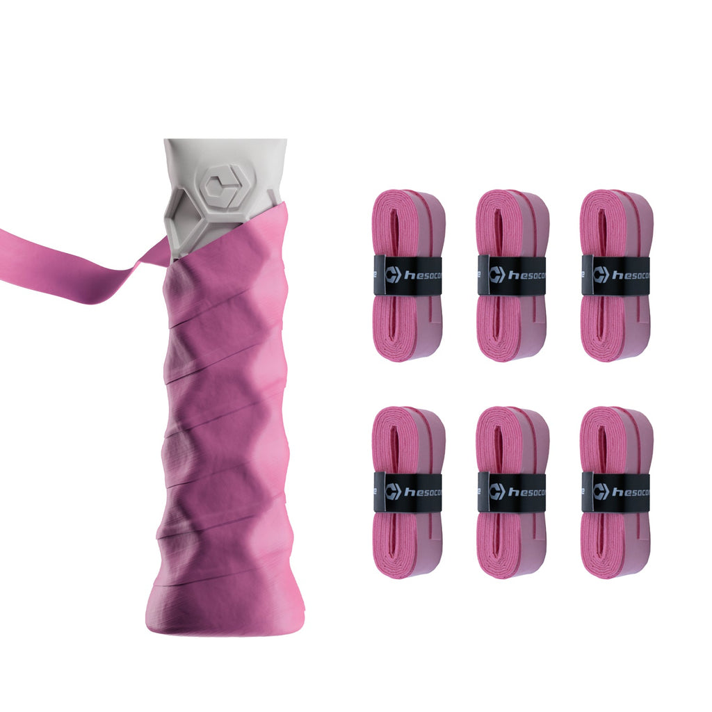 Hesacore Hesatac Overgrip – Pink (6 & 12 Pack) – pickleball accessory