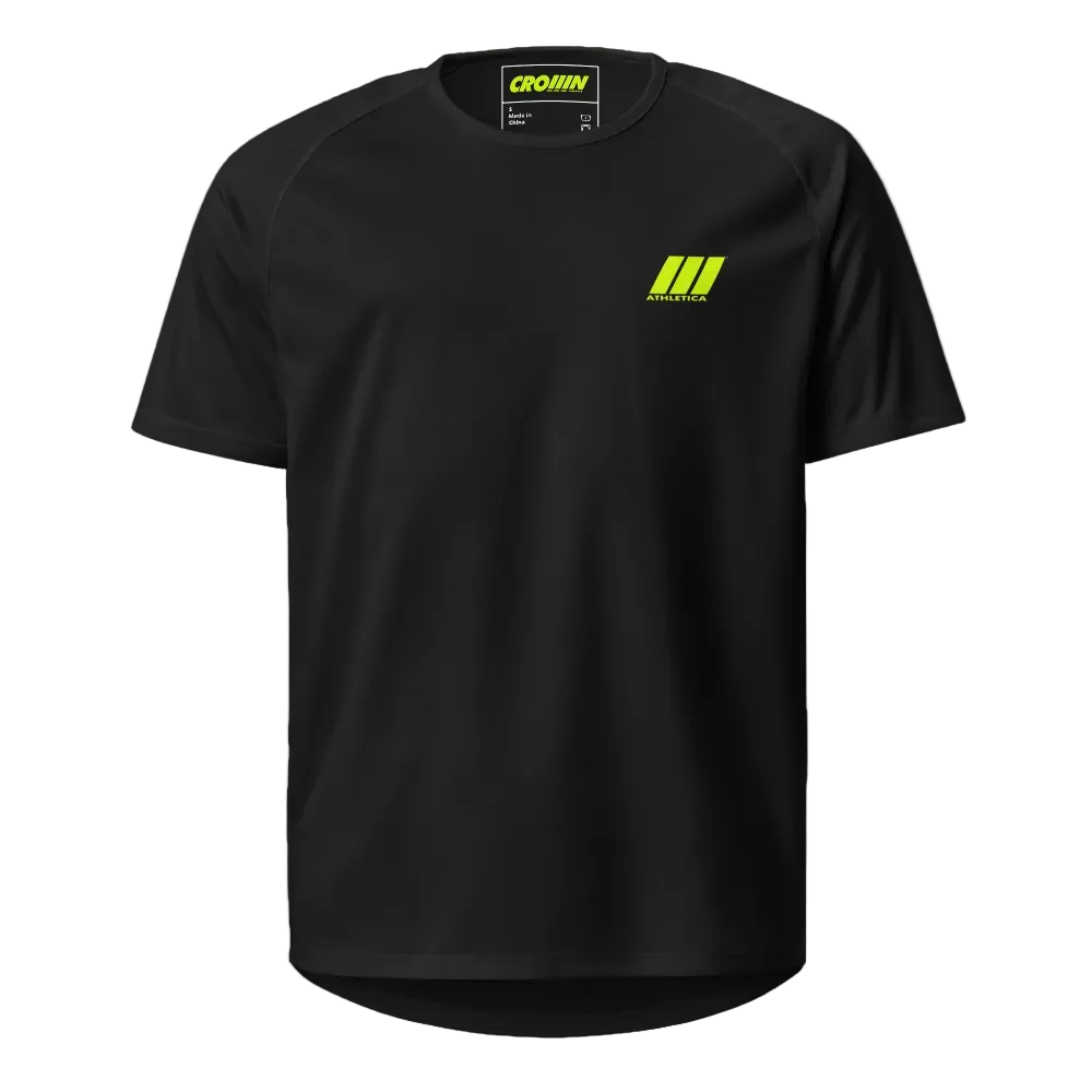 CROWN ATHLETICA /// Logo Shirt (BLACK) – pickleball apparel front view