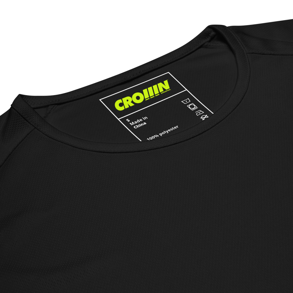 CROWN ATHLETICA /// Logo Shirt (BLACK) – pickleball apparel side view