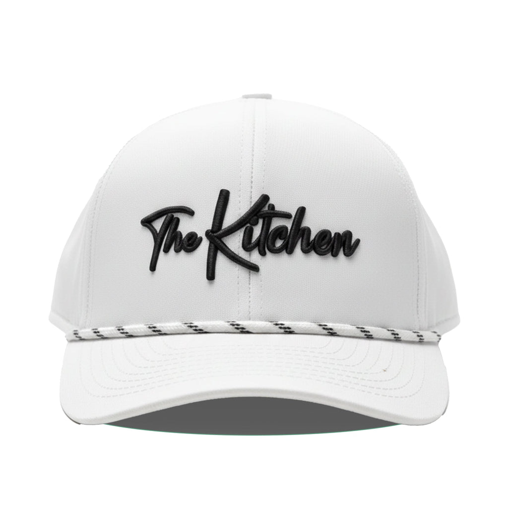The Kitchen White Performance Hat – pickleball hat front view