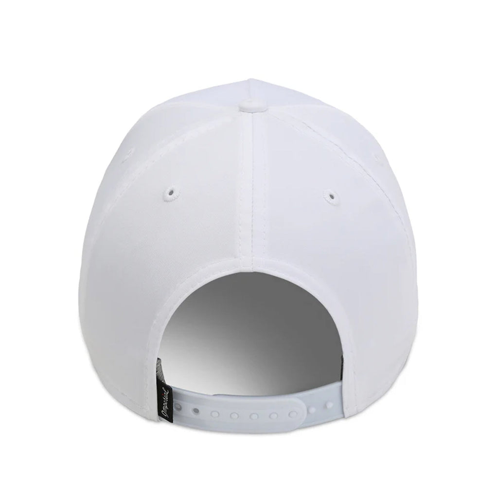 The Kitchen White Snapback – pickleball hat side view